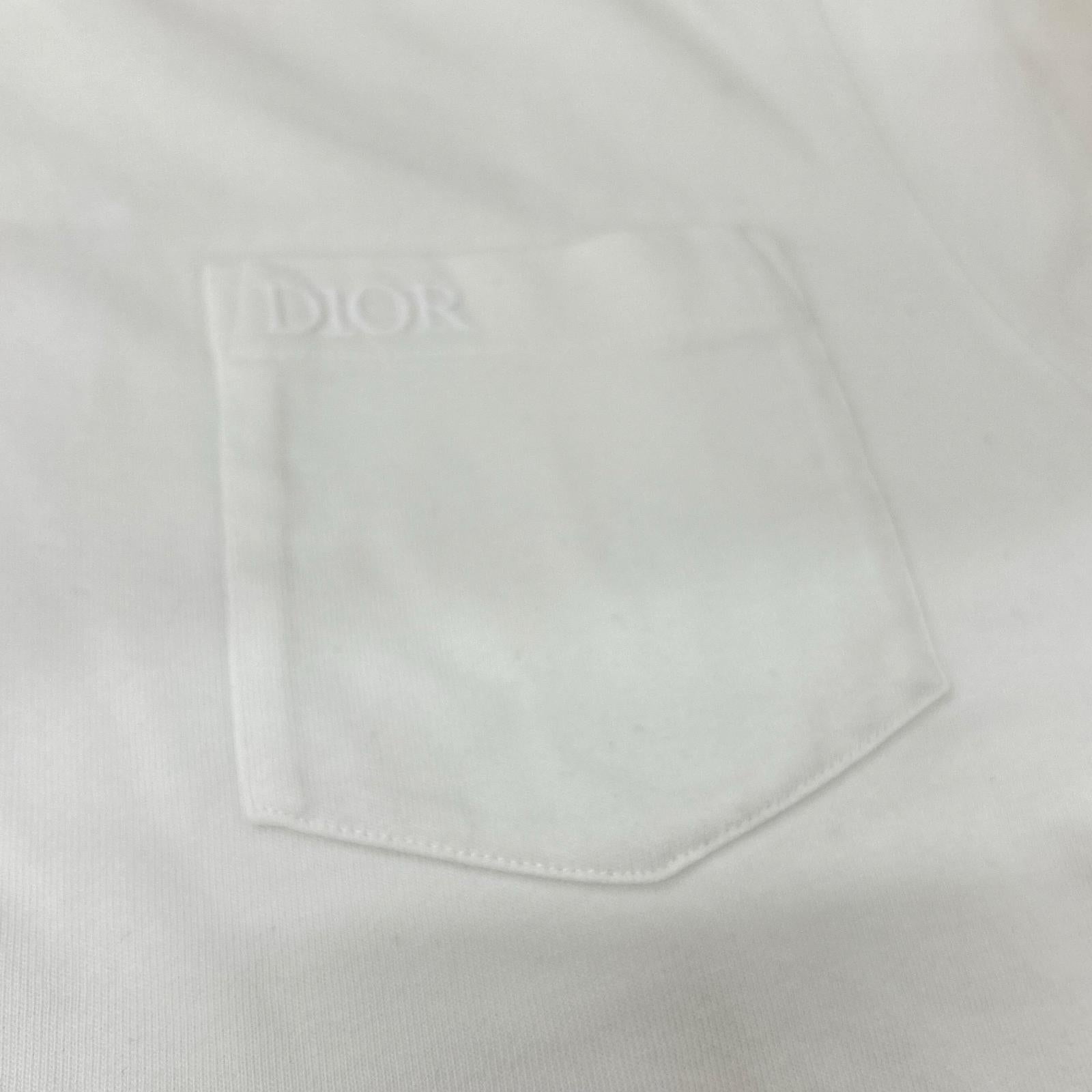 Dior HOMME ディオールオム 383J644A0554 ネックデザイン刺繍ロゴ 胸ポケットTシャツ トップス