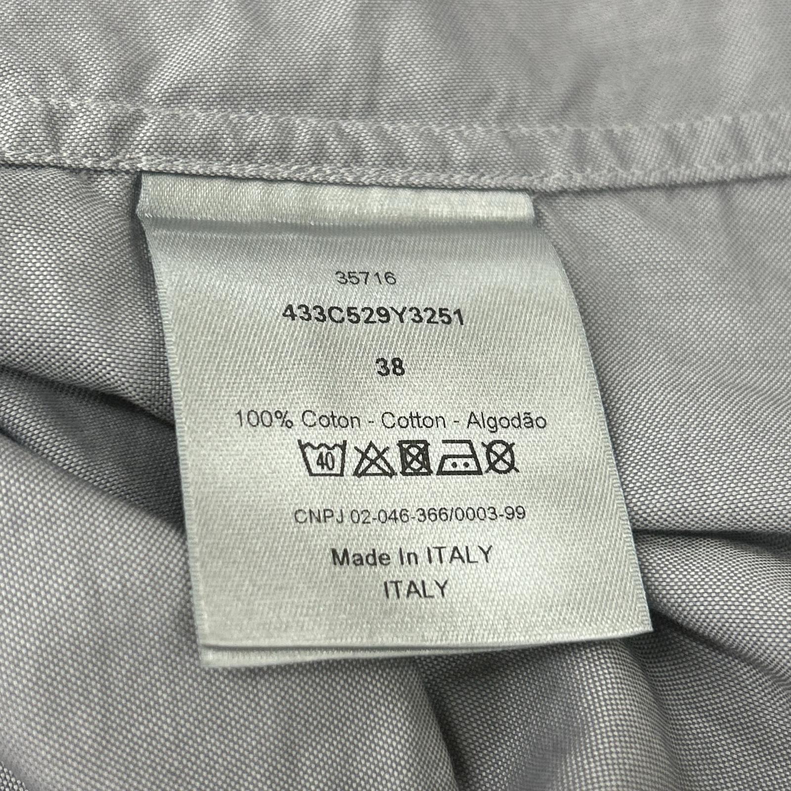 Dior HOMME ディオールオム 433C529Y3251 CD刺繍 ドレスシャツ グレー トップス