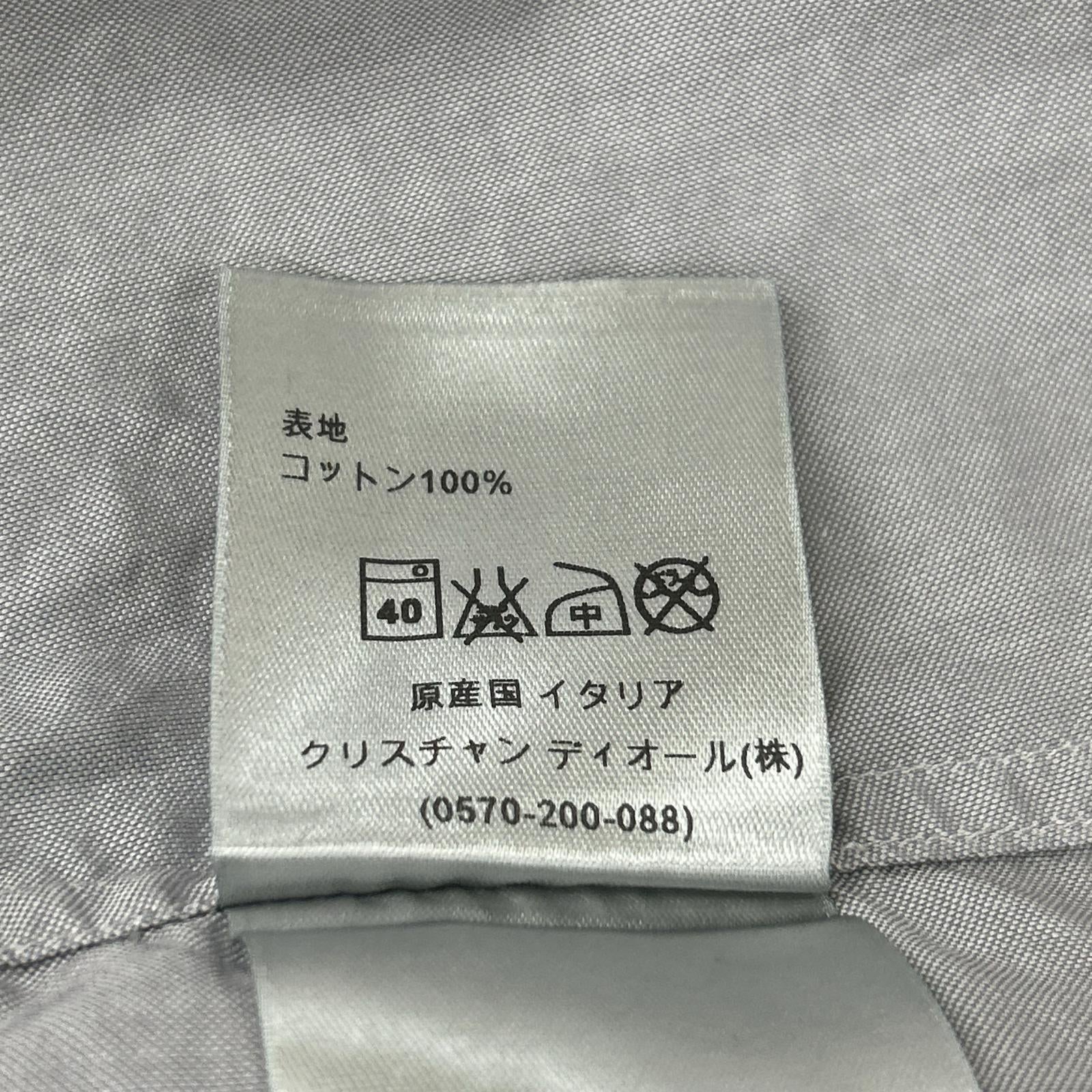 Dior HOMME ディオールオム 433C529Y3251 CD刺繍 ドレスシャツ グレー トップス