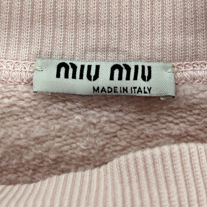 MIUMIU ミュウミュウ ピンク MJL800 ロゴ スタッズスウェット トップス