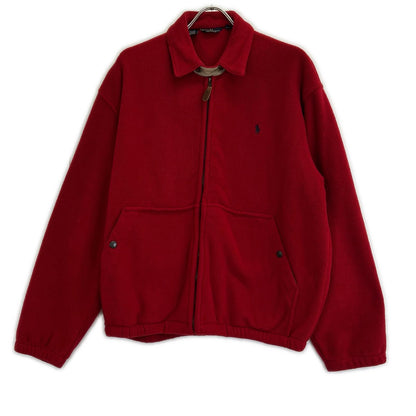 POLO RALPH LAUREN ポロ ラルフローレン 90S レッド フリース スイングトップ トップス