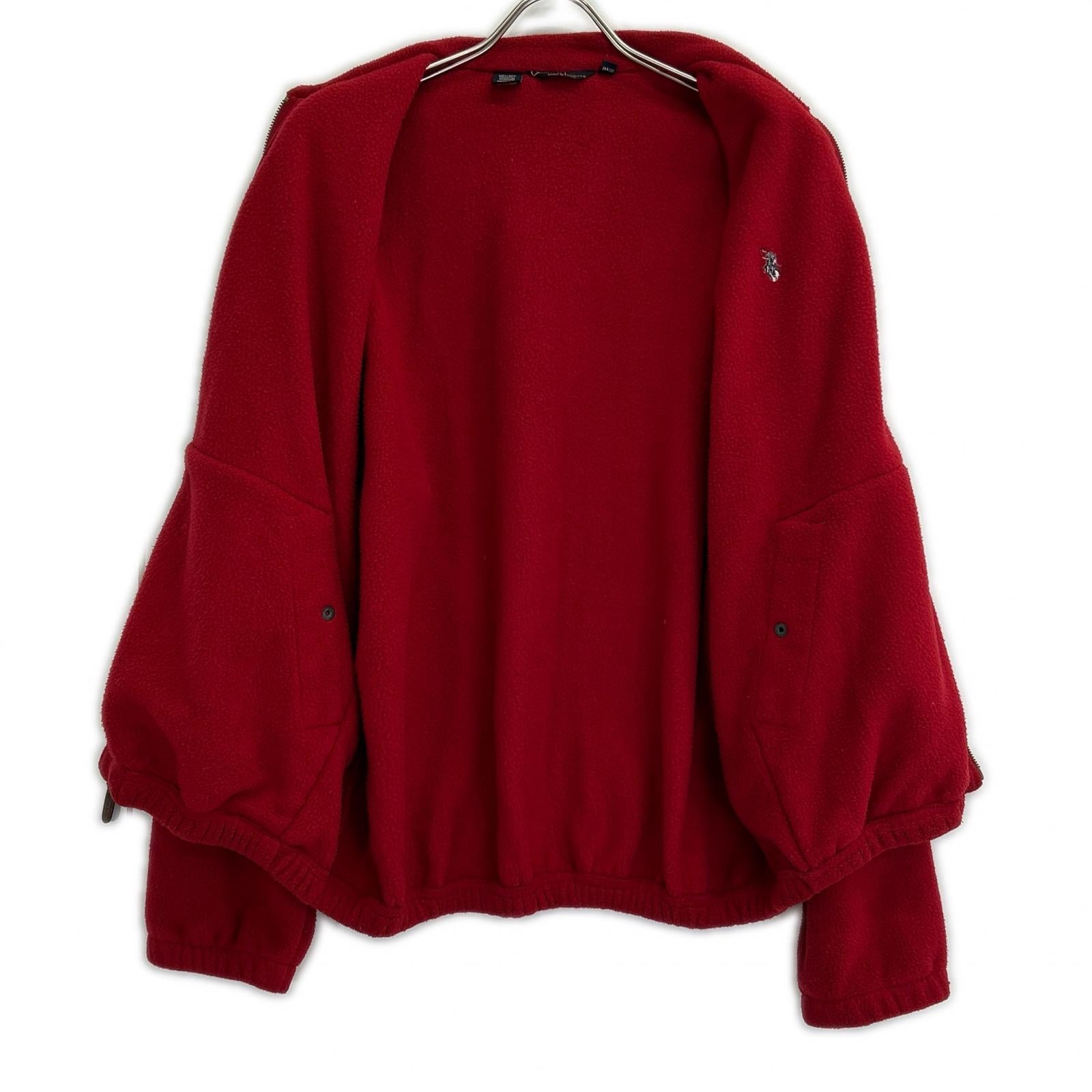 POLO RALPH LAUREN 90S Red Fleece swing-top jacket