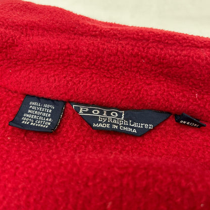 POLO RALPH LAUREN ポロ ラルフローレン 90S レッド フリース スイングトップ トップス