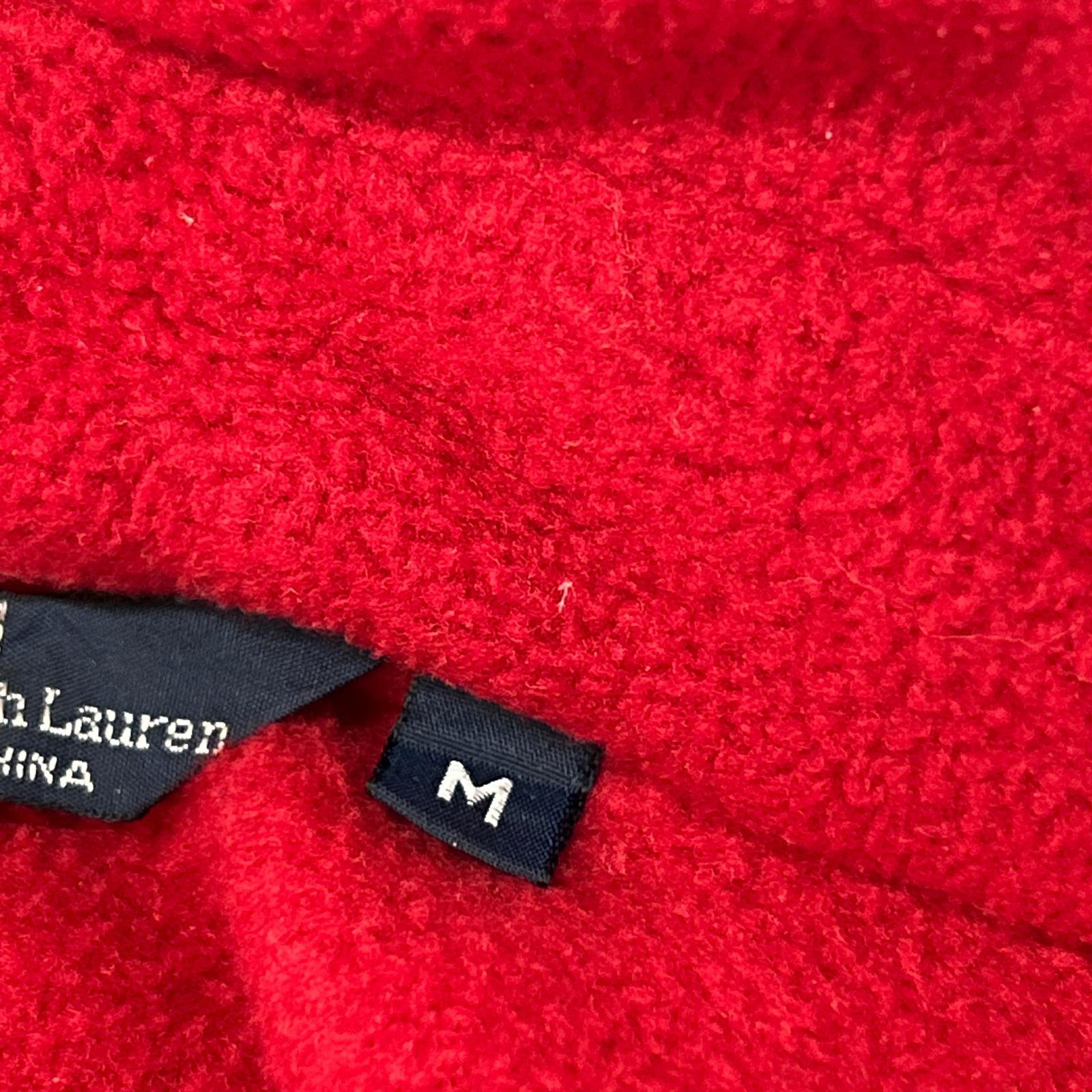 POLO RALPH LAUREN ポロ ラルフローレン 90S レッド フリース スイングトップ トップス