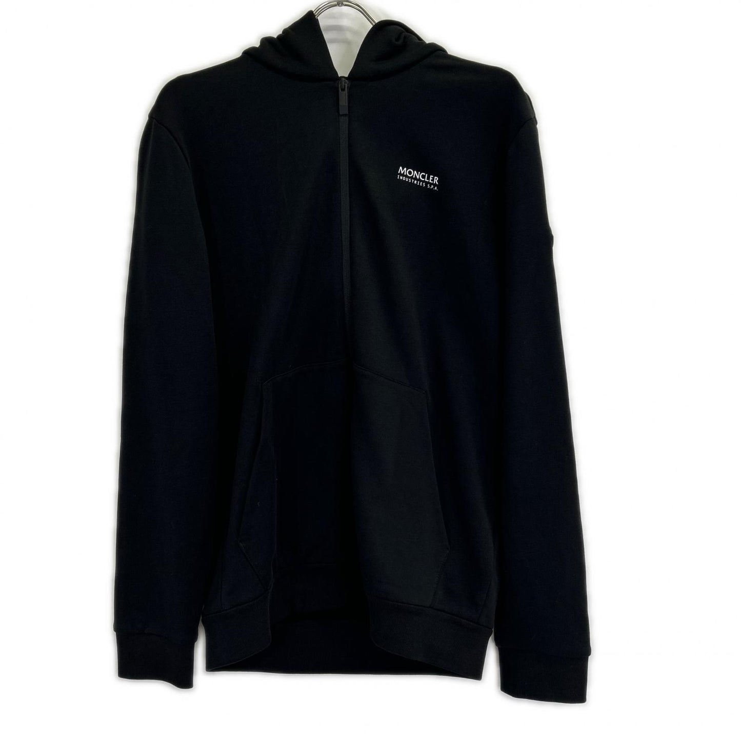 MONCLER モンクレール 23年 MAGLIA APERTA CONブラック ジップアップ パーカー トップス