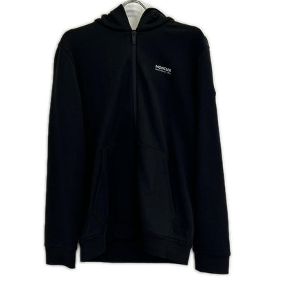 MONCLER モンクレール 23年 MAGLIA APERTA CONブラック ジップアップ パーカー トップス