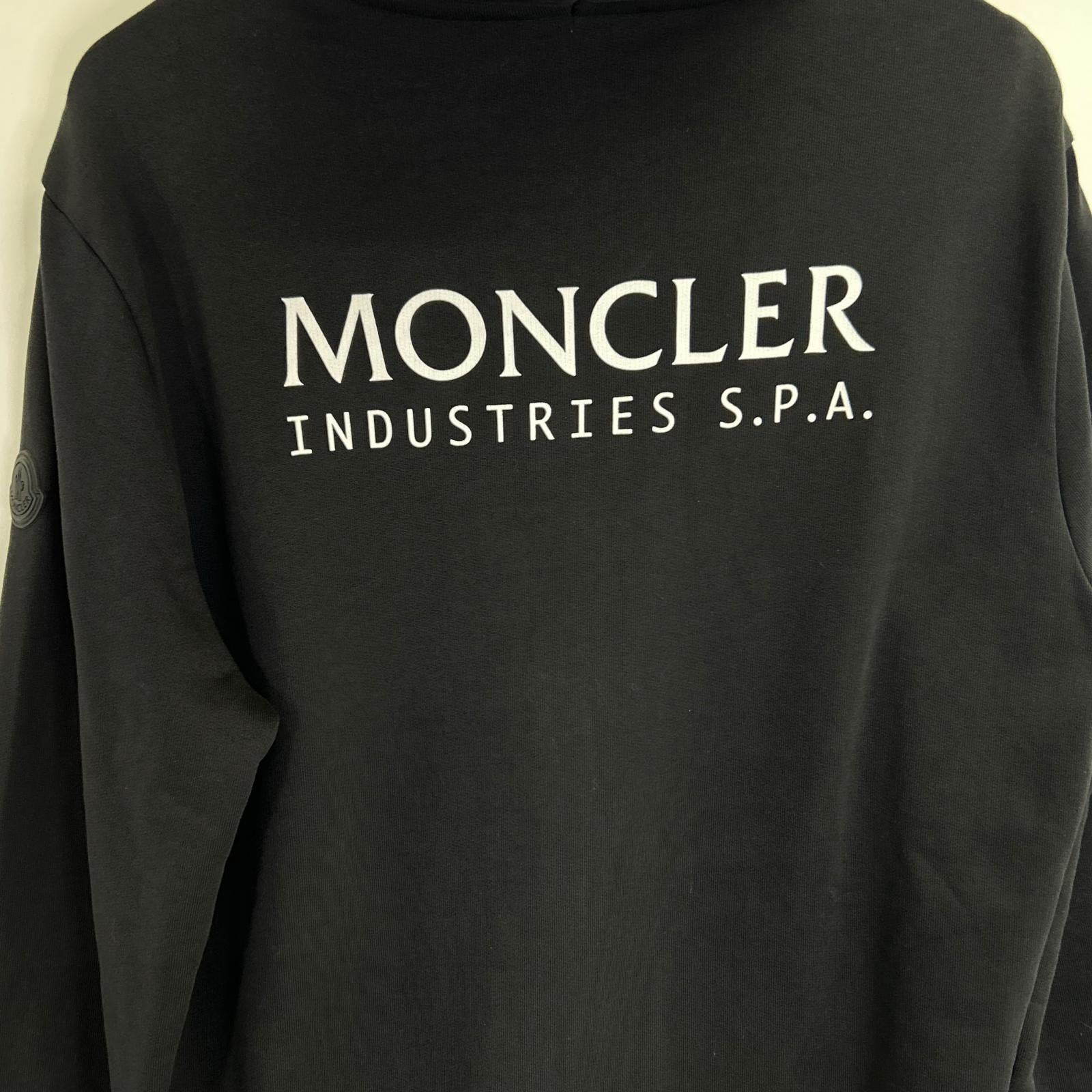 MONCLER モンクレール 23年 MAGLIA APERTA CONブラック ジップアップ パーカー トップス