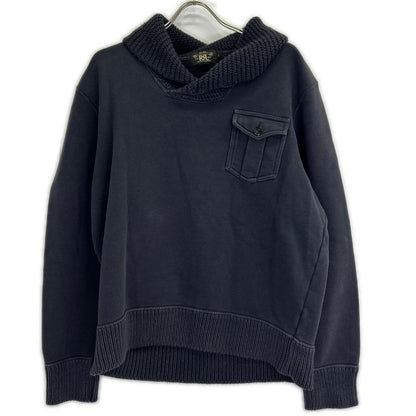 RRL ダブルアールエル ネイビー スウェット ショールカラー トップス