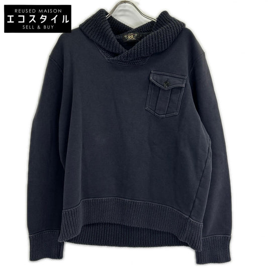 RRL ダブルアールエル ネイビー スウェット ショールカラー トップス