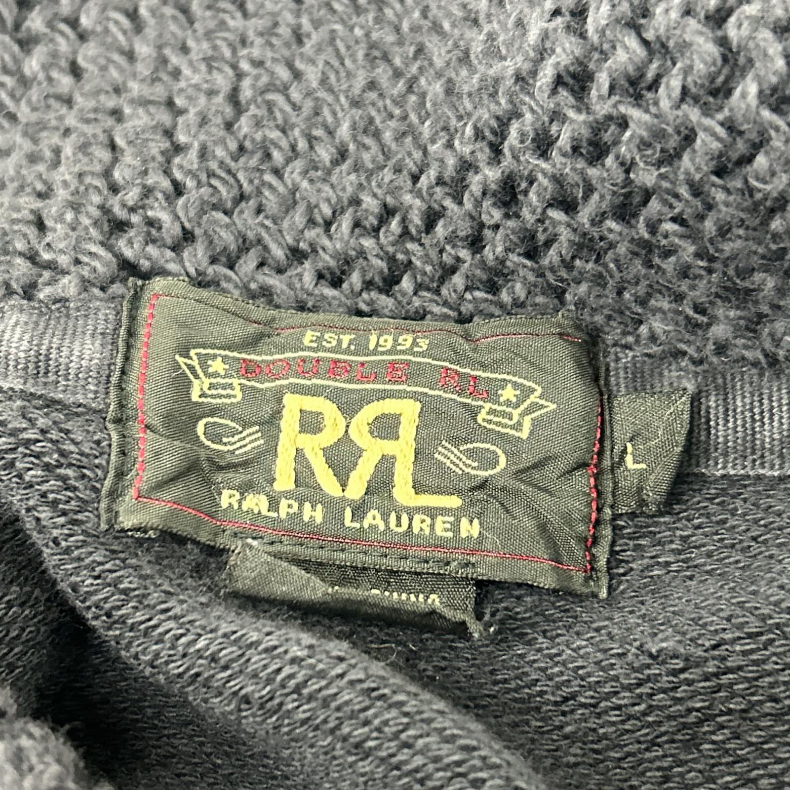 RRL ダブルアールエル ネイビー スウェット ショールカラー トップス