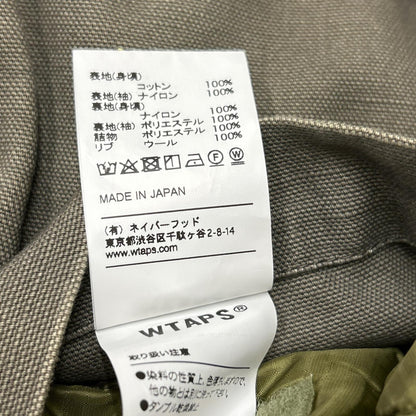 (W)TAPS 172GWDT-JKM03 MC JACKET Quilted duck-fabric-paneled bomber jacket, khaki