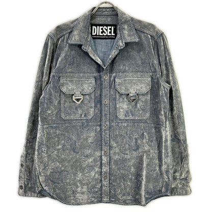 DIESEL ディーゼル デニムシャツ ペイズリー ベルベット トップス