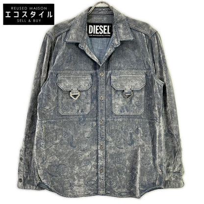 DIESEL ディーゼル デニムシャツ ペイズリー ベルベット トップス