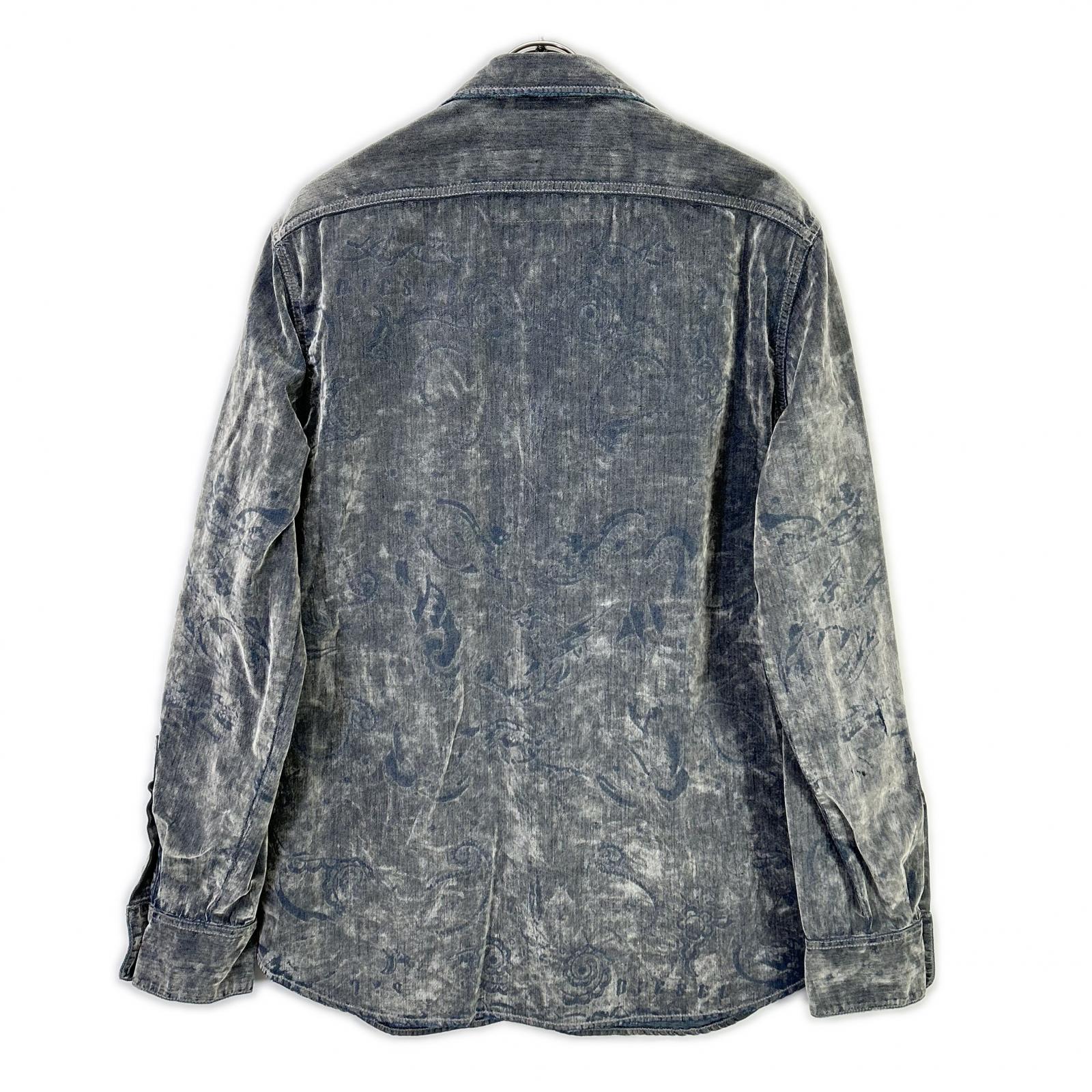 DIESEL ディーゼル デニムシャツ ペイズリー ベルベット トップス