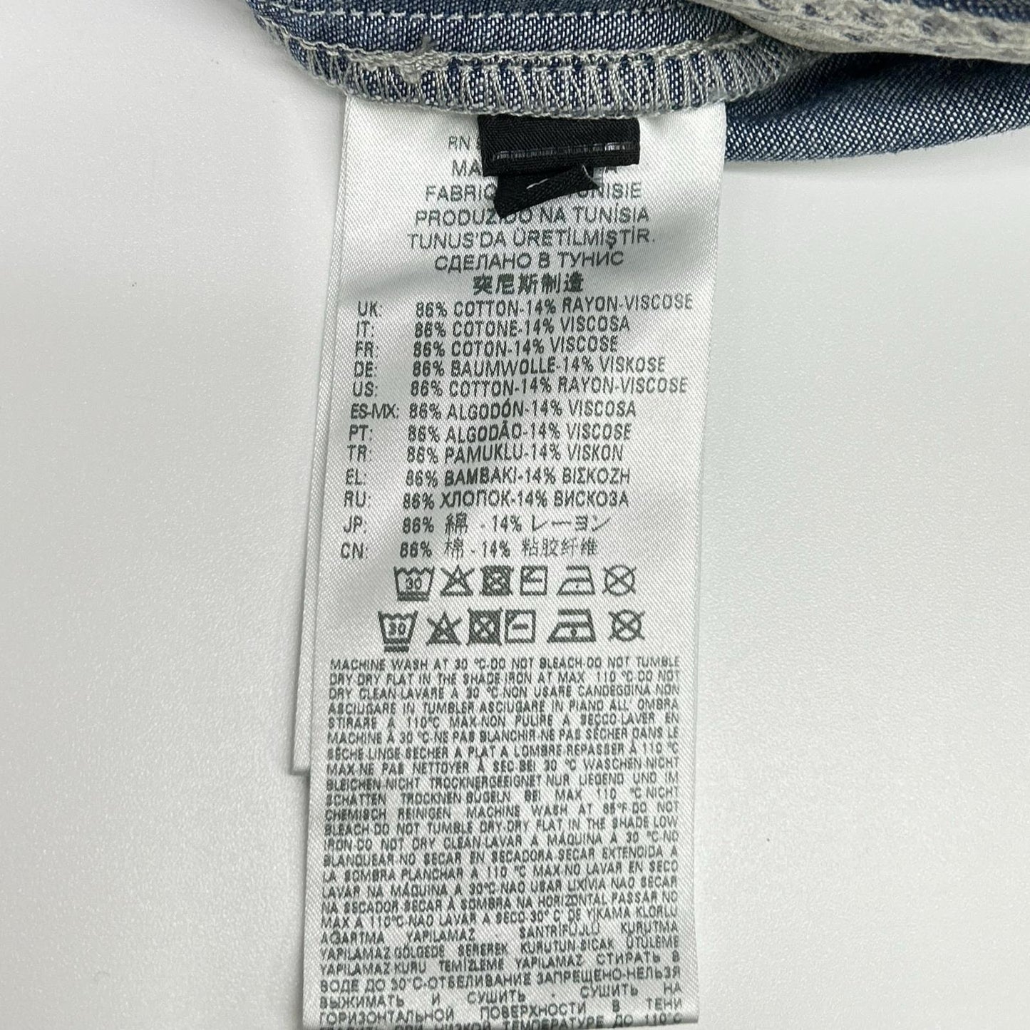 DIESEL ディーゼル デニムシャツ ペイズリー ベルベット トップス