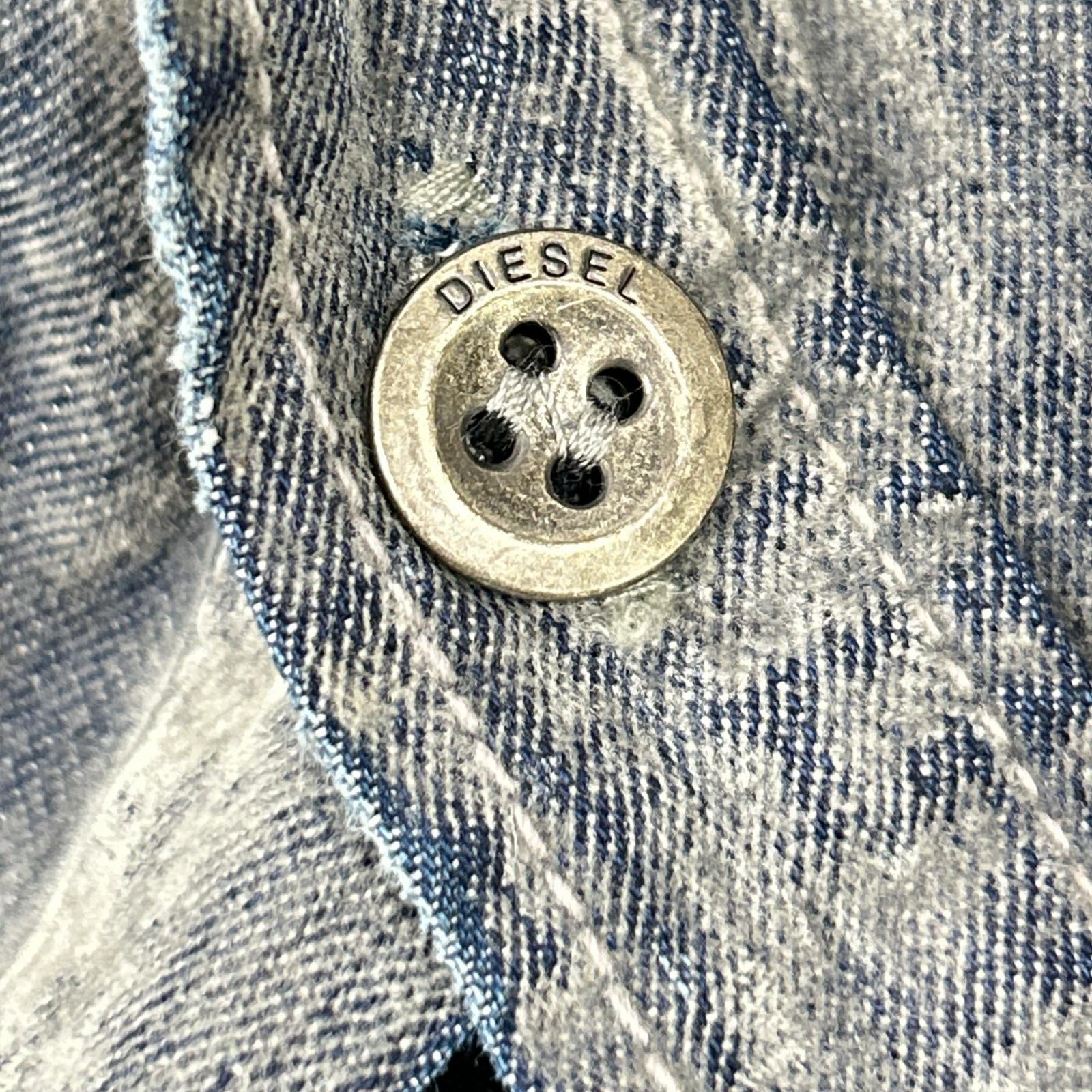 DIESEL ディーゼル デニムシャツ ペイズリー ベルベット トップス