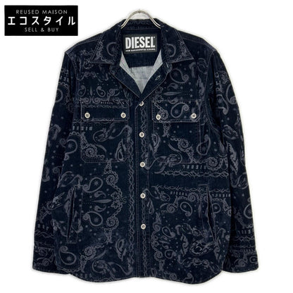 DIESEL ディーゼル ブラック デニムシャツ コーデュロイ ペイズリー ジャケット