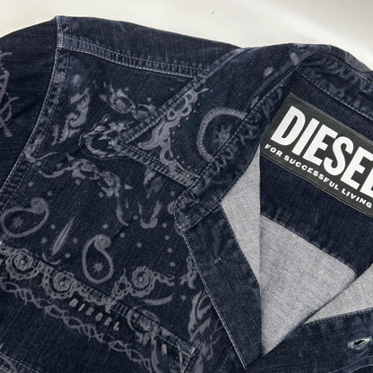 DIESEL ディーゼル ブラック デニムシャツ コーデュロイ ペイズリー ジャケット