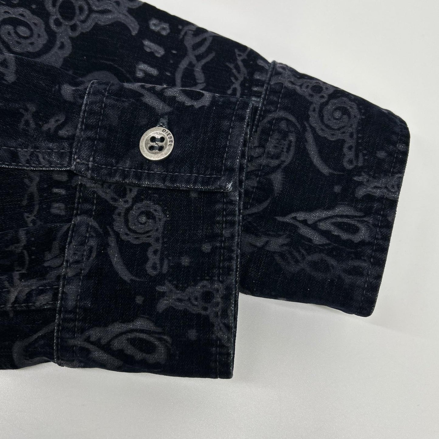 DIESEL ディーゼル ブラック デニムシャツ コーデュロイ ペイズリー ジャケット