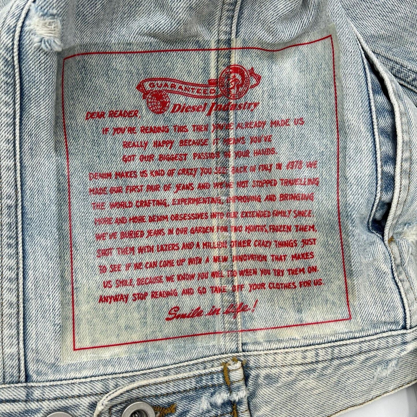 DIESEL ディーゼル デニムジャケット ダメージ加工 ジャケット