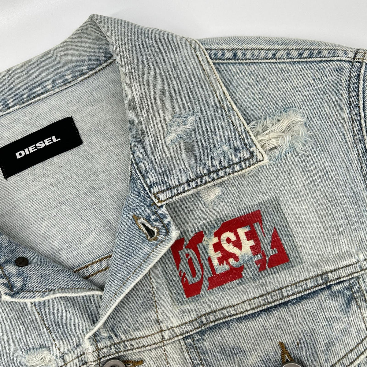 DIESEL Diesel distressed denim jacket jacket