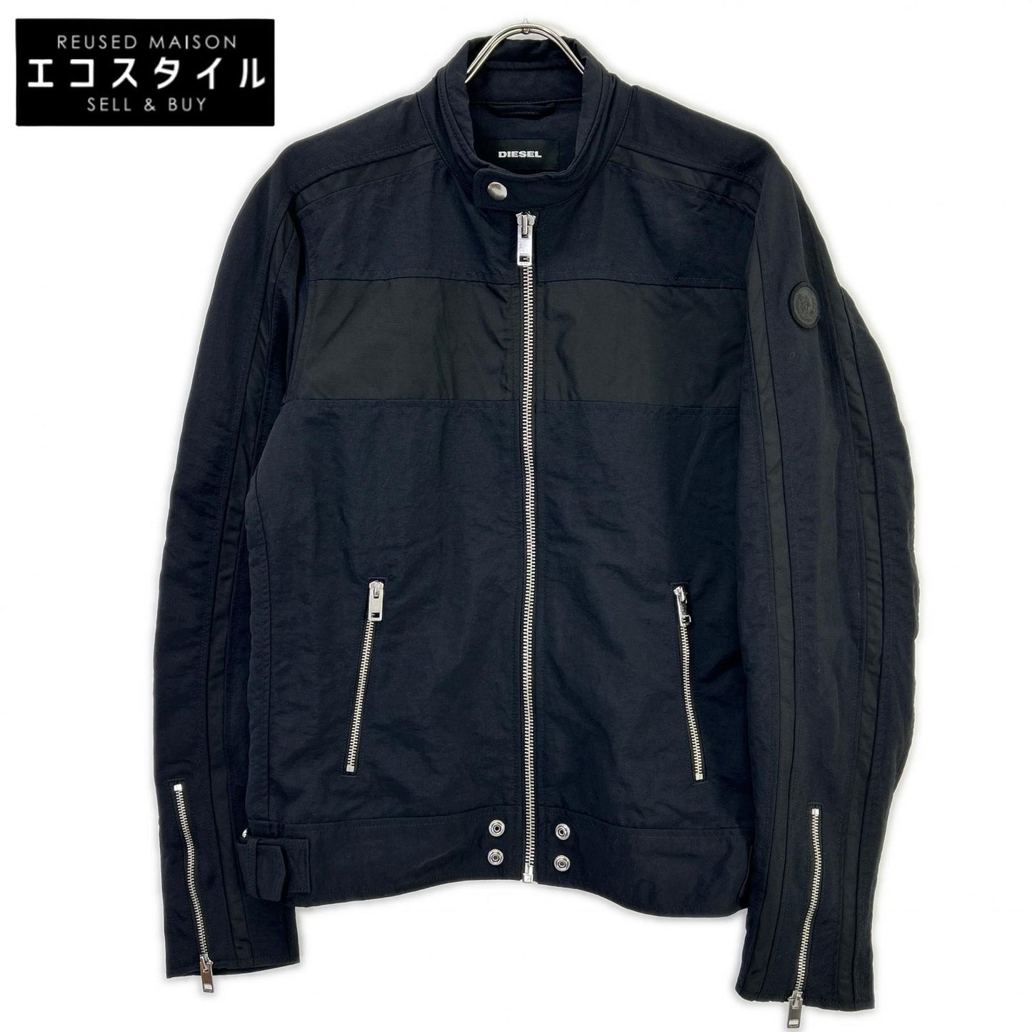 DIESEL ディーゼル ブラック ライダースジャケット ジャケット