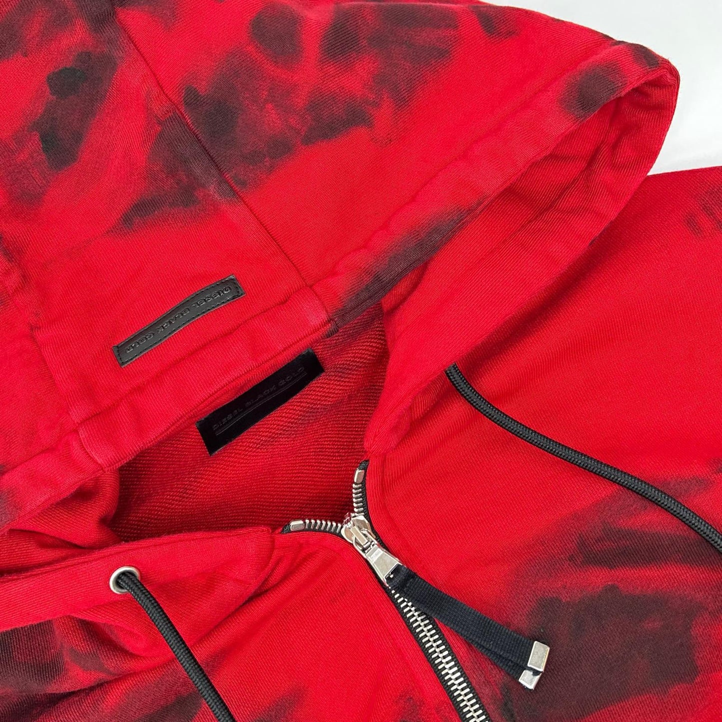 DIESEL BlackGold ディーゼルブラックゴールド レッド×ブラック Wジップアップパーカー ジャケット