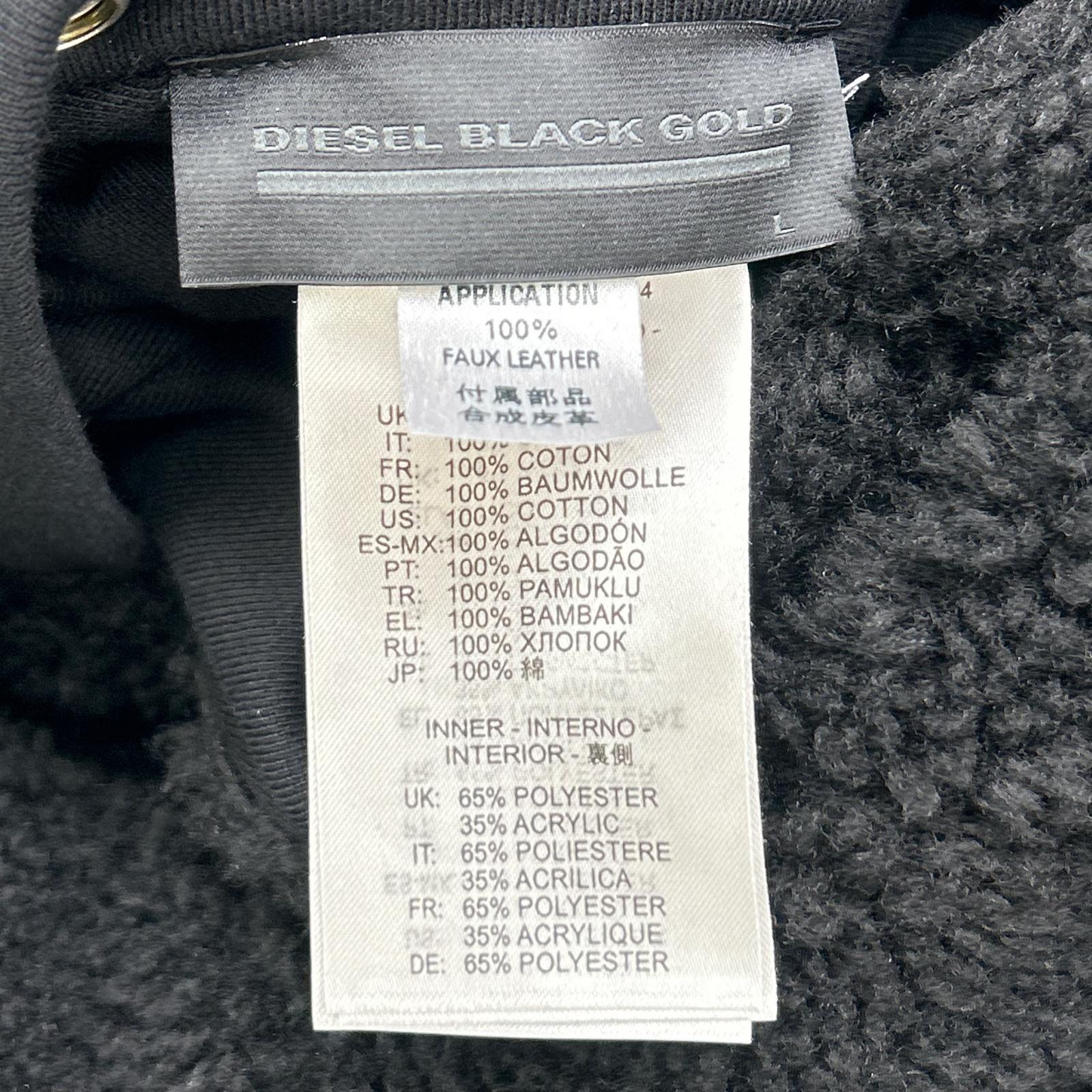 DIESEL BlackGold ディーゼルブラックゴールド ブラック パーカー フルジップ リバーシブル ジャケット