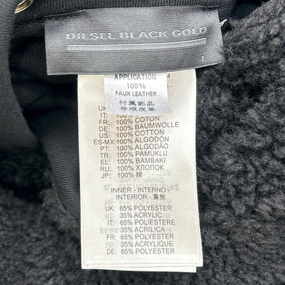 DIESEL BlackGold ディーゼルブラックゴールド ブラック パーカー フルジップ リバーシブル ジャケット