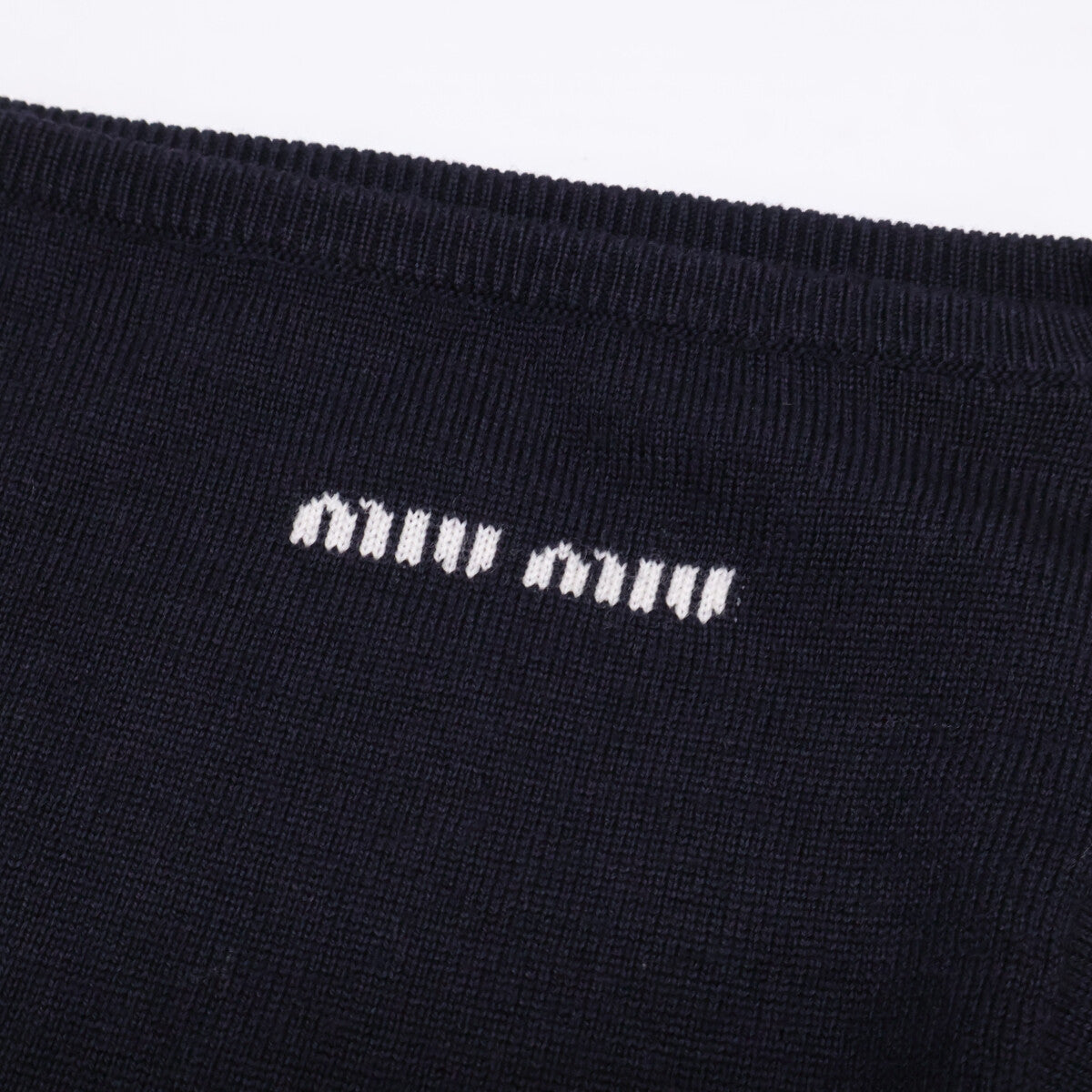 MIUMIU ミュウミュウ 【美品/国内正規/24年製】MMLA85 ウール ボートネック ニットセーター トップス