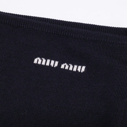 MIUMIU ミュウミュウ 【美品/国内正規/24年製】MMLA85 ウール ボートネック ニットセーター トップス