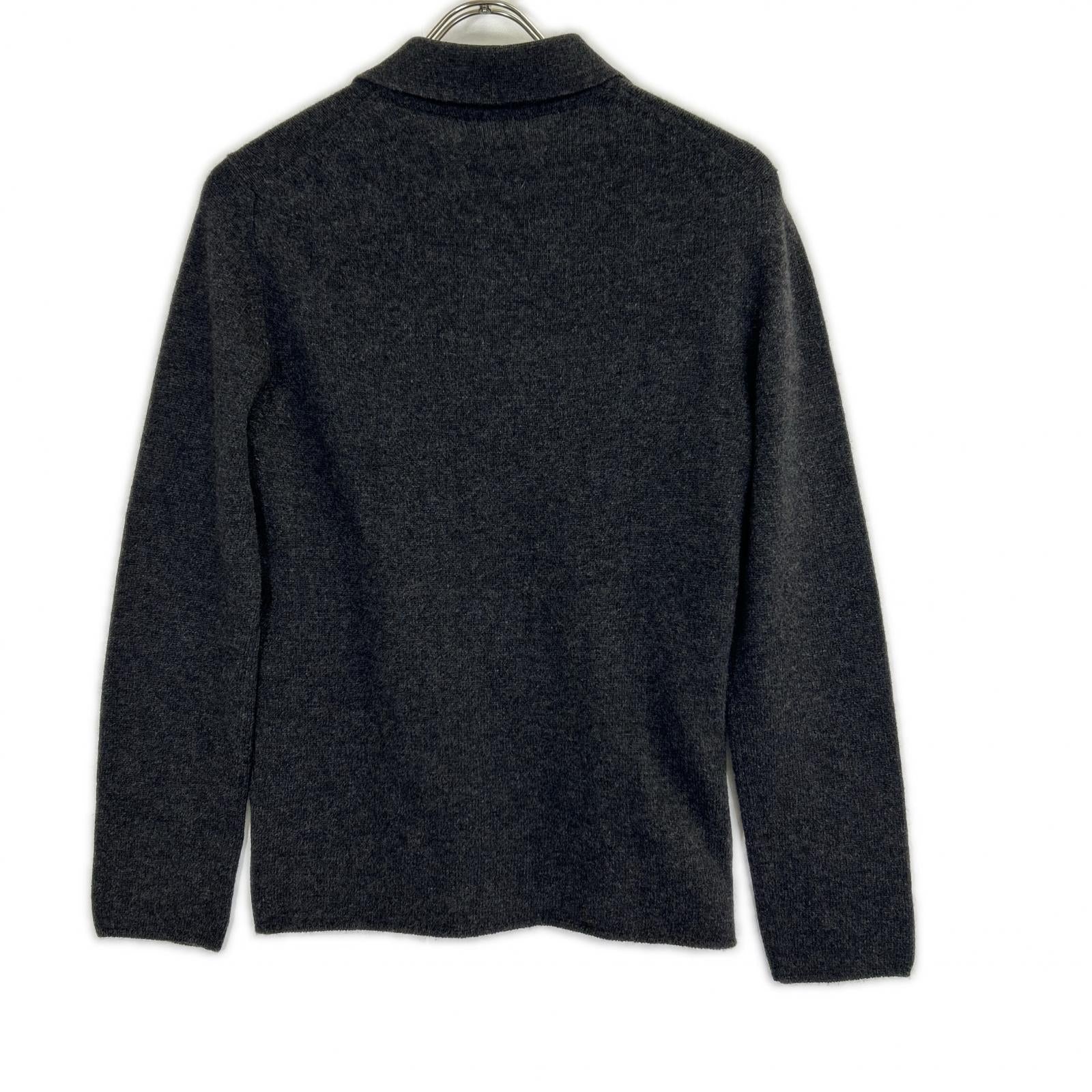 CHANEL シャネル p11402 W02426 襟付き ニットトップス カシミア シェル釦 グレー トップス