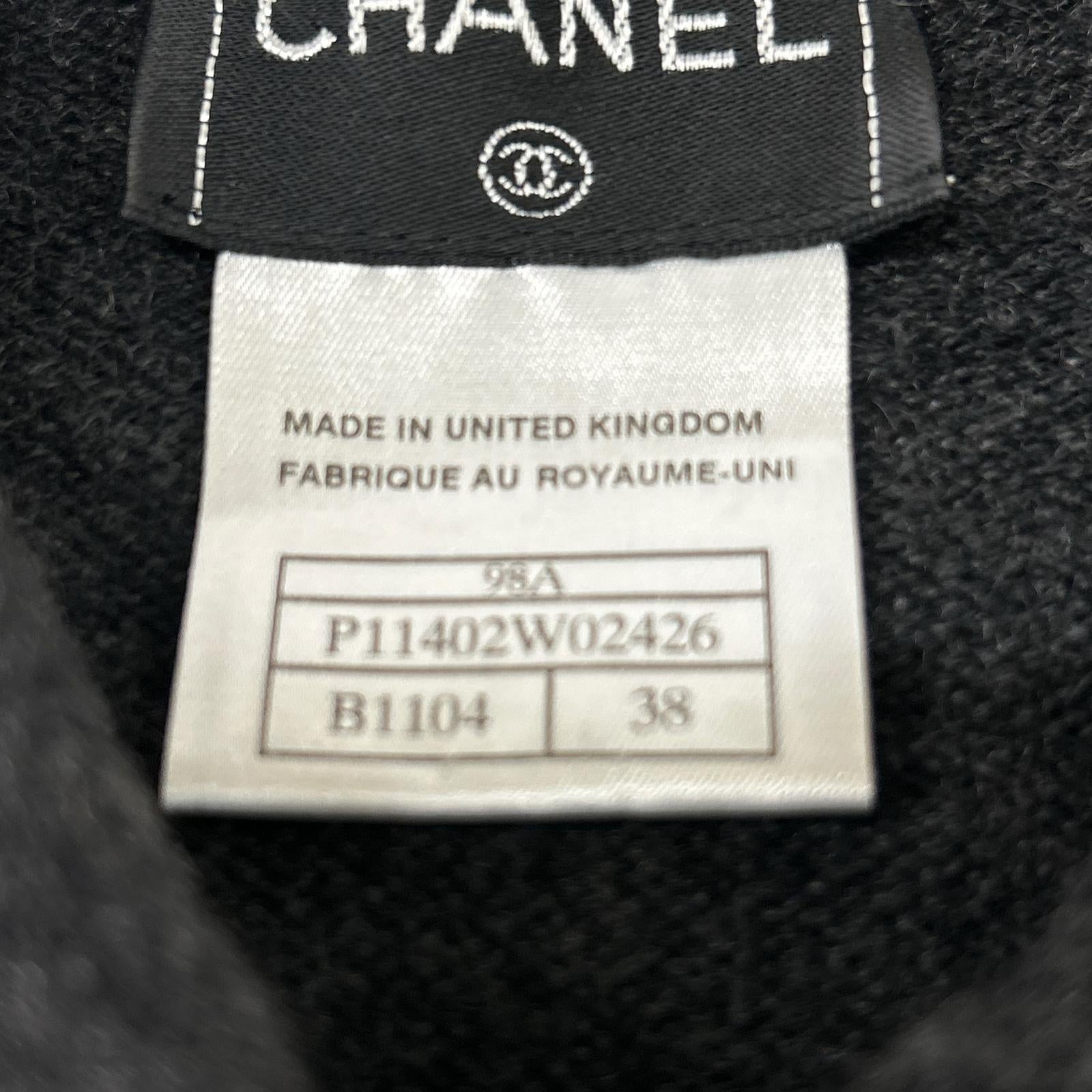 CHANEL シャネル p11402 W02426 襟付き ニットトップス カシミア シェル釦 グレー トップス