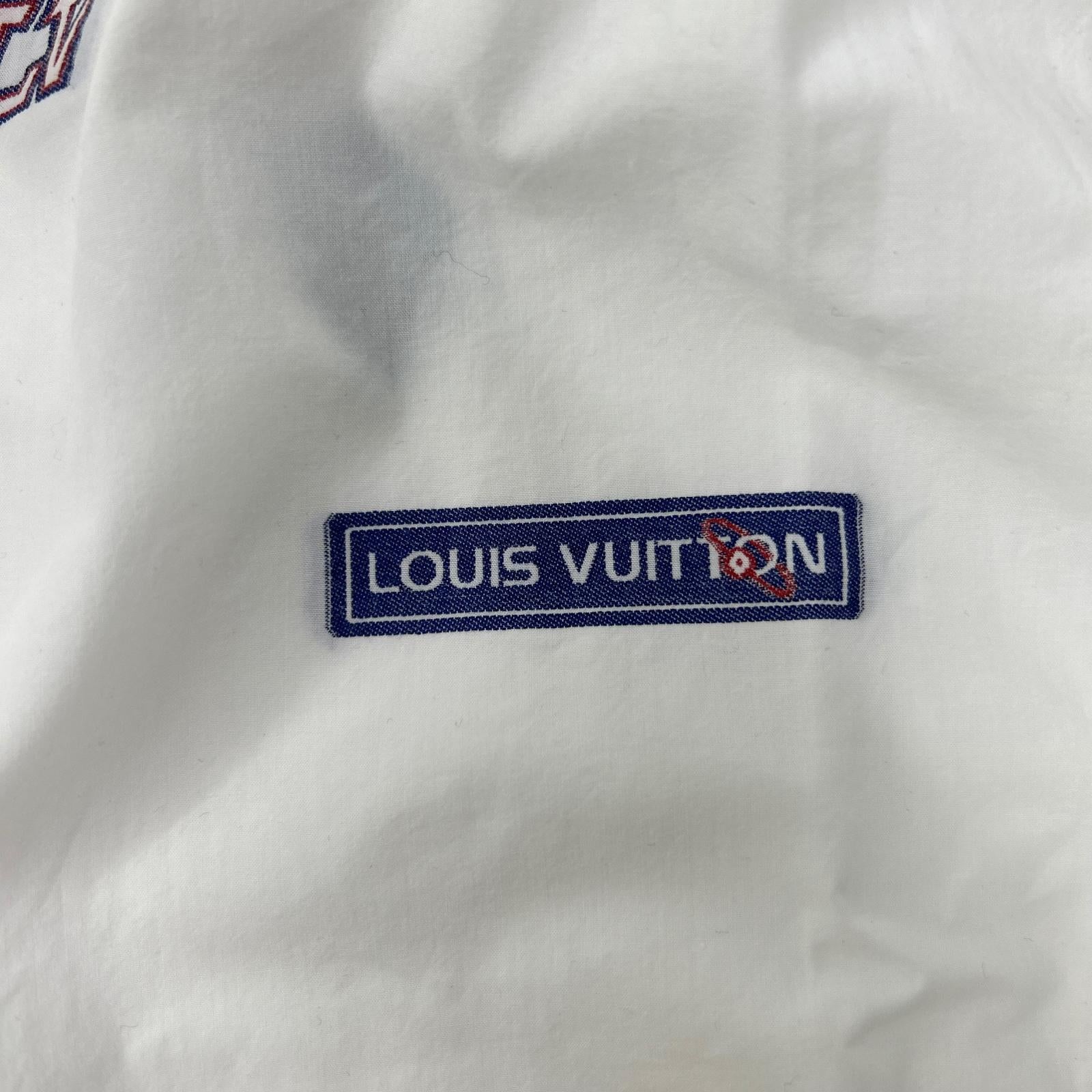 LOUIS VUITTON ルイヴィトン 19SS LVプリントデザイン 長袖シャツ ホワイト RM191Q IUR HGS42W トップス