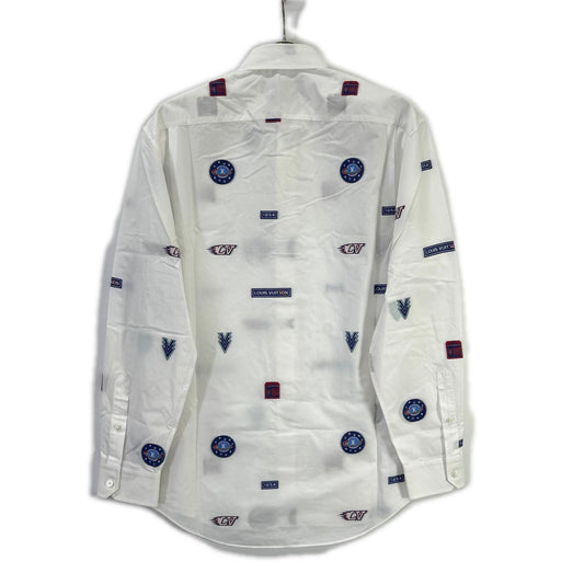 LOUIS VUITTON ルイヴィトン 19SS LVプリントデザイン 長袖シャツ ホワイト RM191Q IUR HGS42W トップス