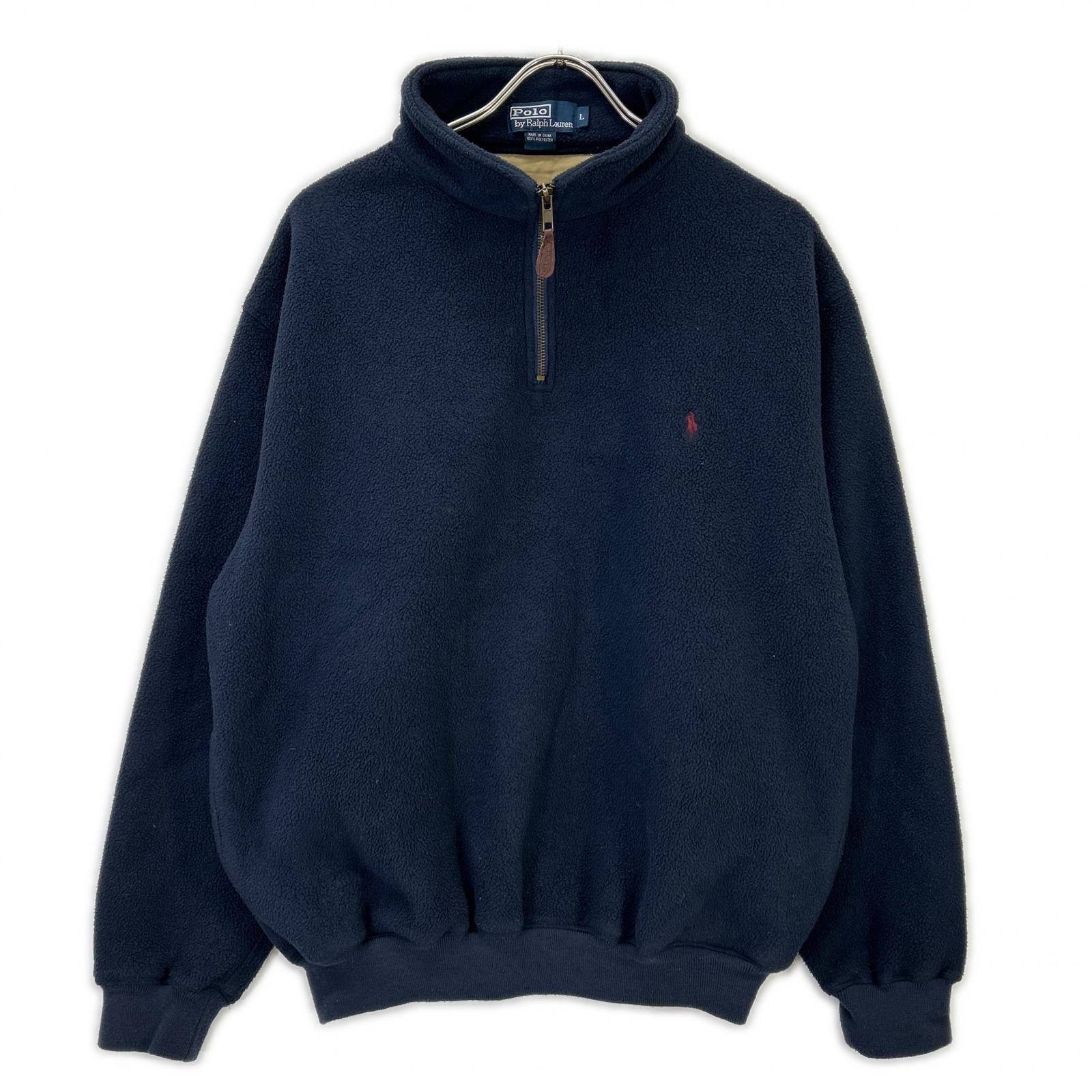 RALPHLAUREN ラルフローレン 90S ネイビー フリース ハーフジップ ジャケット トップス