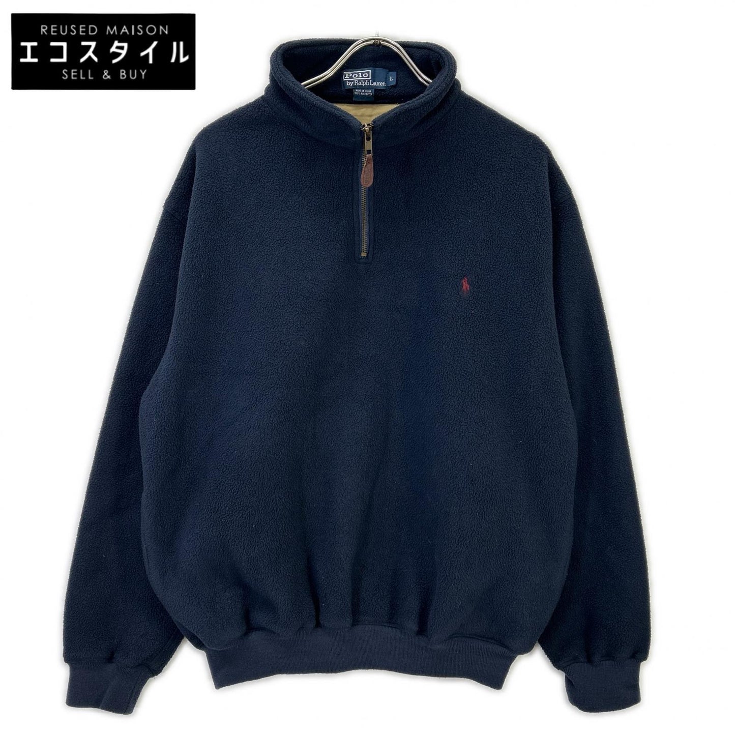 RALPHLAUREN ラルフローレン 90S ネイビー フリース ハーフジップ ジャケット トップス