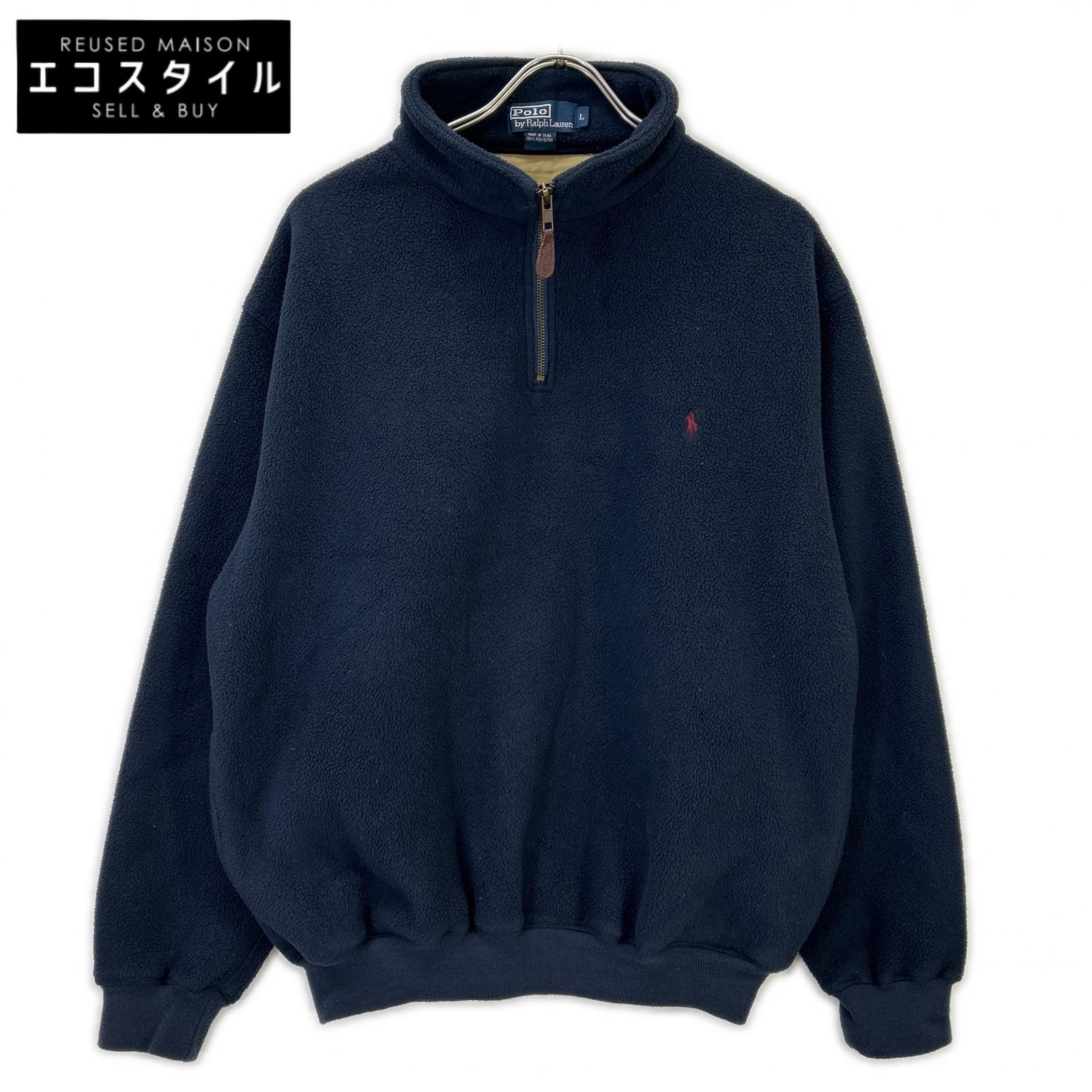 RALPHLAUREN ラルフローレン 90S ネイビー フリース ハーフジップ ジャケット トップス