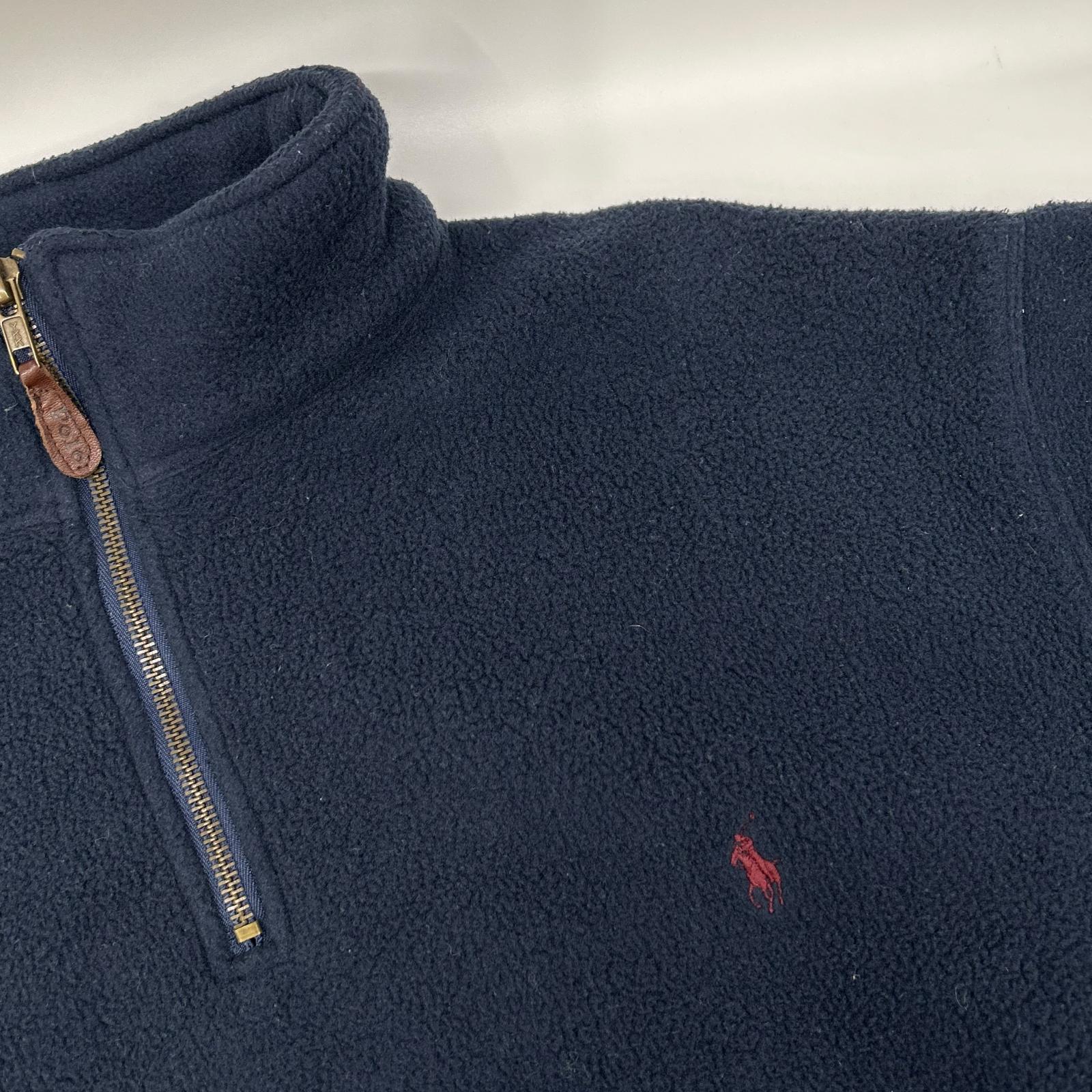 RALPHLAUREN ラルフローレン 90S ネイビー フリース ハーフジップ ジャケット トップス