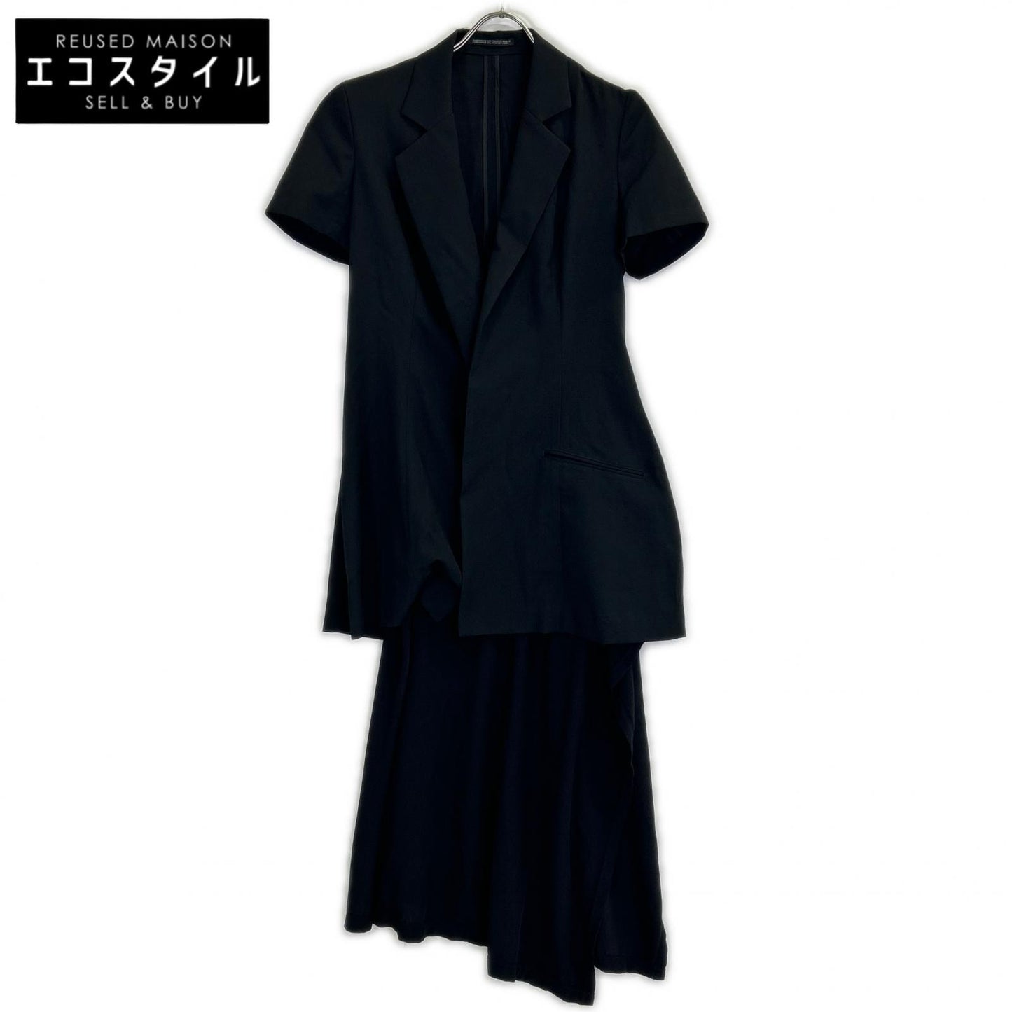 Yohji Yamamoto FEMME ヨウジヤマモトファム 22SS ウールギャバジン カットソードッキング ショートジャケット FG-J62-100 ジャケット