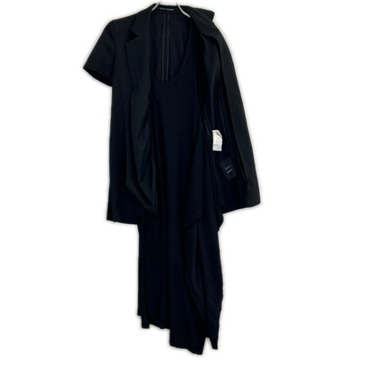 Yohji Yamamoto FEMME ヨウジヤマモトファム 22SS ウールギャバジン カットソードッキング ショートジャケット FG-J62-100 ジャケット