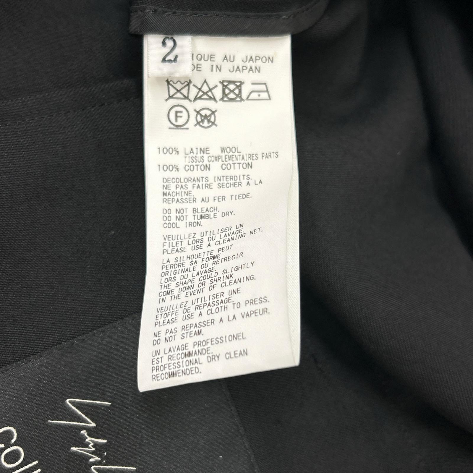 Yohji Yamamoto FEMME ヨウジヤマモトファム 22SS ウールギャバジン カットソードッキング ショートジャケット FG-J62-100 ジャケット