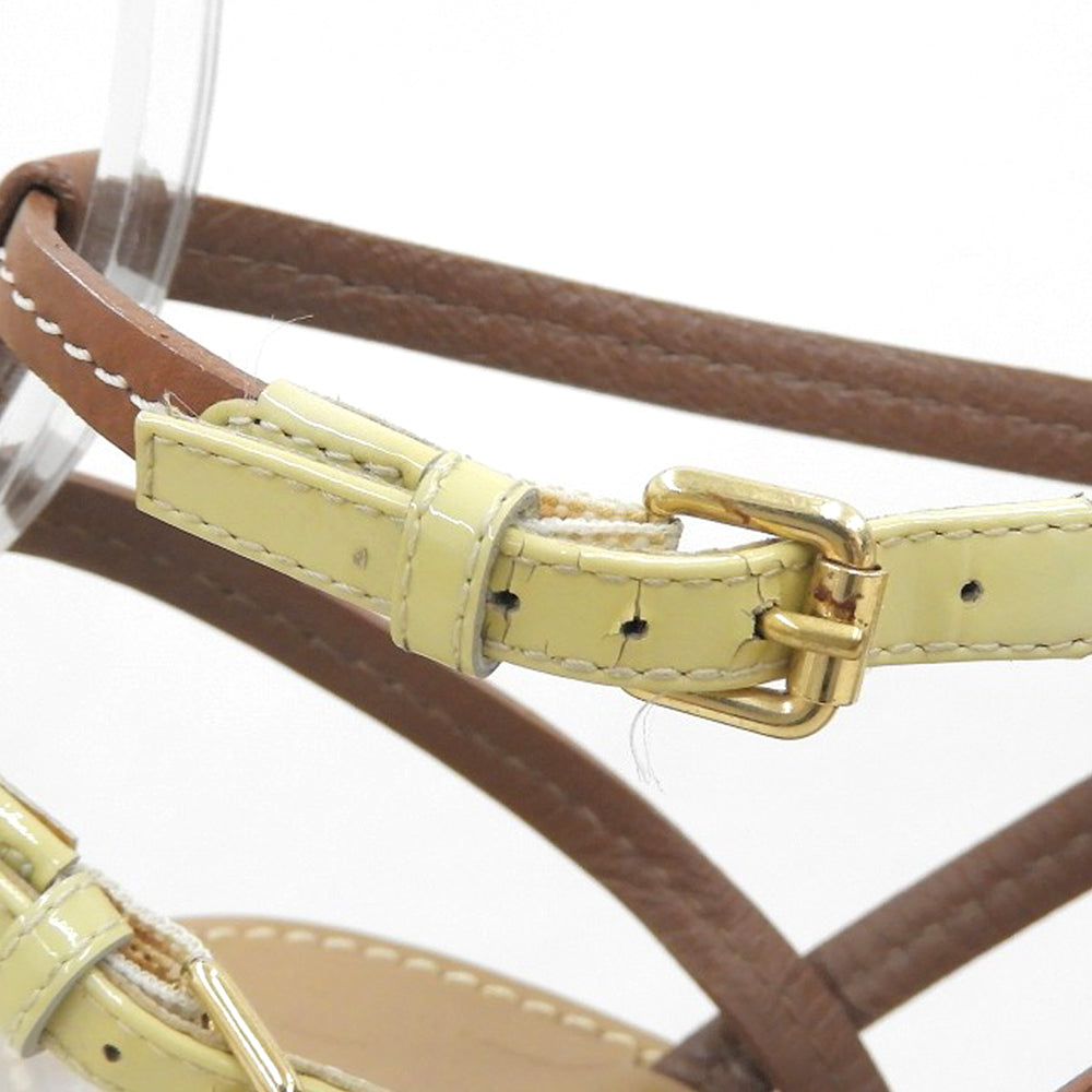 LOUIS VUITTON ルイヴィトン フラワーモチーフサンダル レディース ブラウン 36 1/2 シューズ
