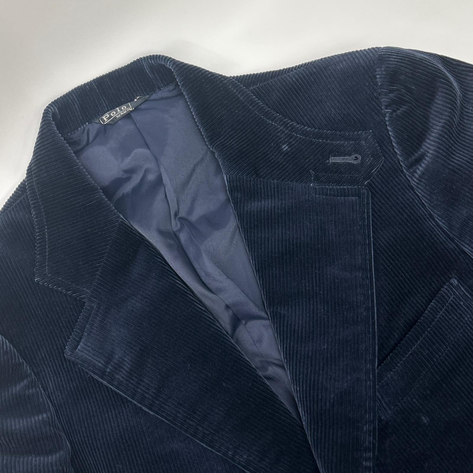 POLO RALPH LAUREN ポロ ラルフローレン ネイビー コーデュロイ ジャケット 3つボタン　テーラード ジャケット