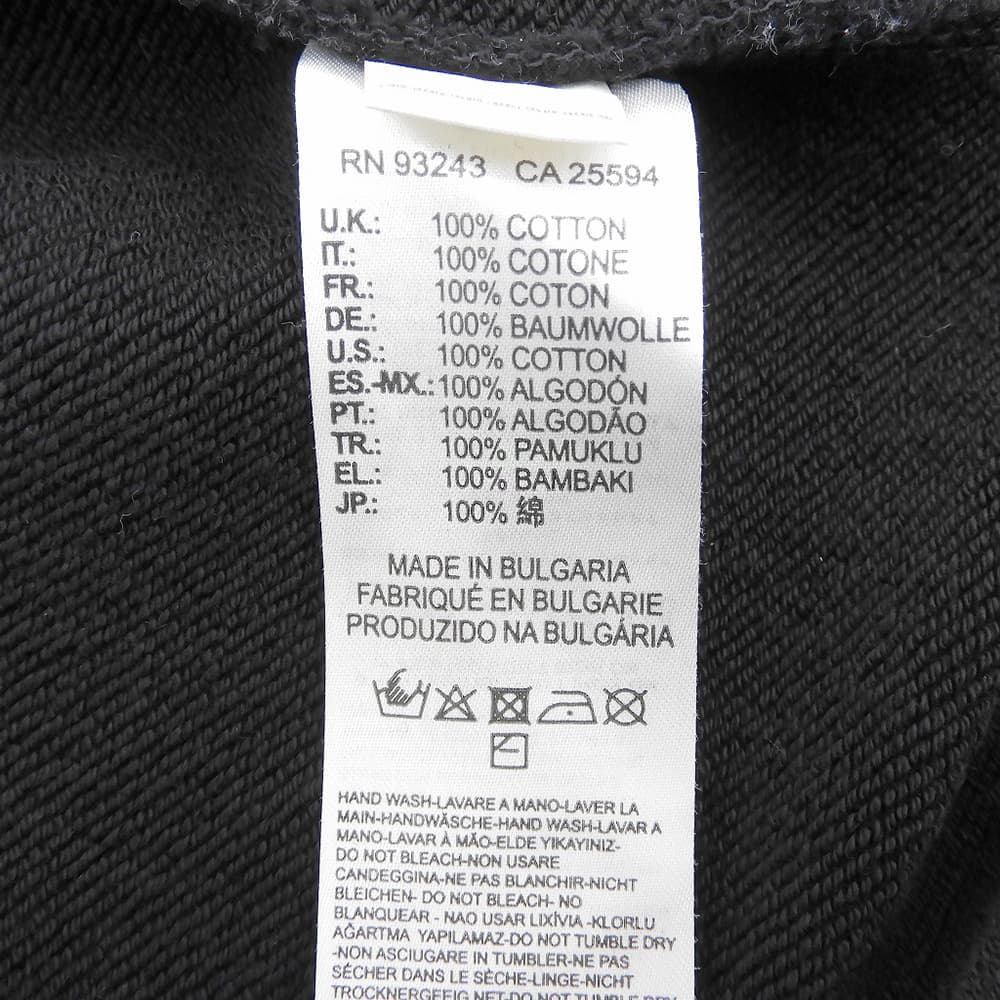 DIESEL ディーゼル ジップアップ スウェットデザインシャツ コットン トップス メンズ ブラック S トップス
