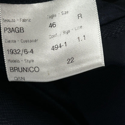 Brioni ブリオーニ ネイビー ウール 2B ジャケット ヘリンボーン ジャケット