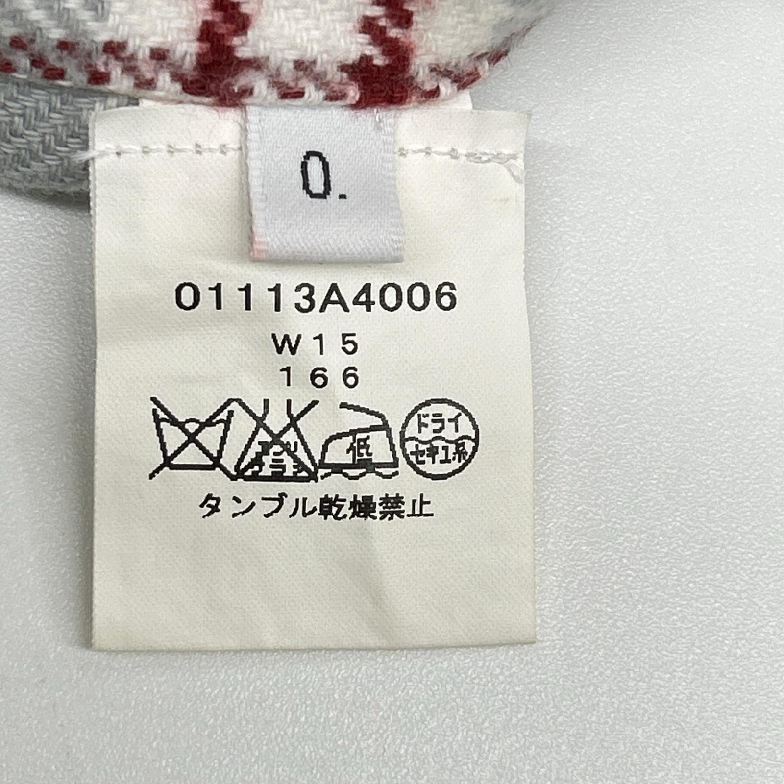 THOM BROWNE トムブラウン レッド グレー 長袖 コットンネルシャツ トップス