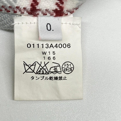 THOM BROWNE トムブラウン レッド グレー 長袖 コットンネルシャツ トップス