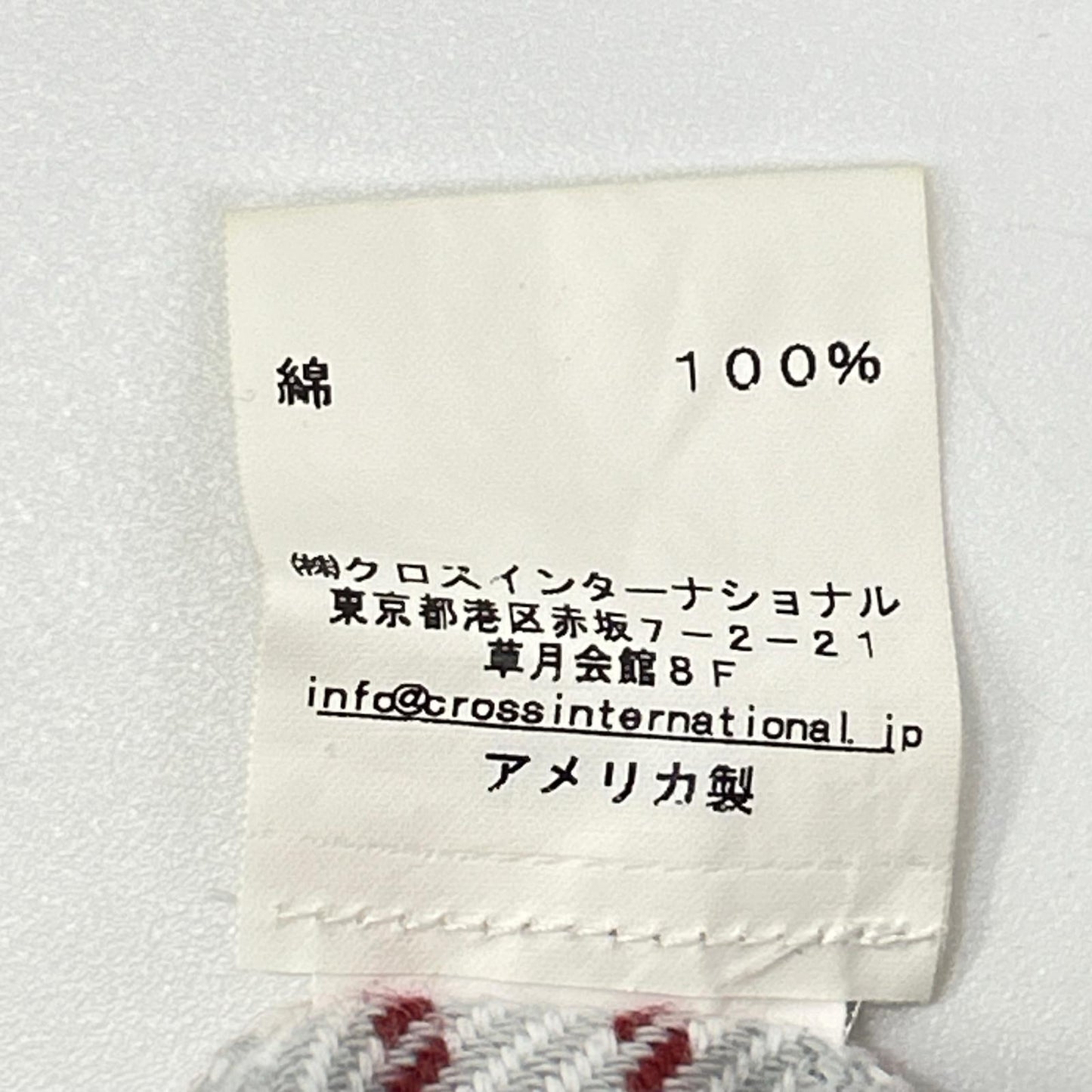 THOM BROWNE トムブラウン レッド グレー 長袖 コットンネルシャツ トップス