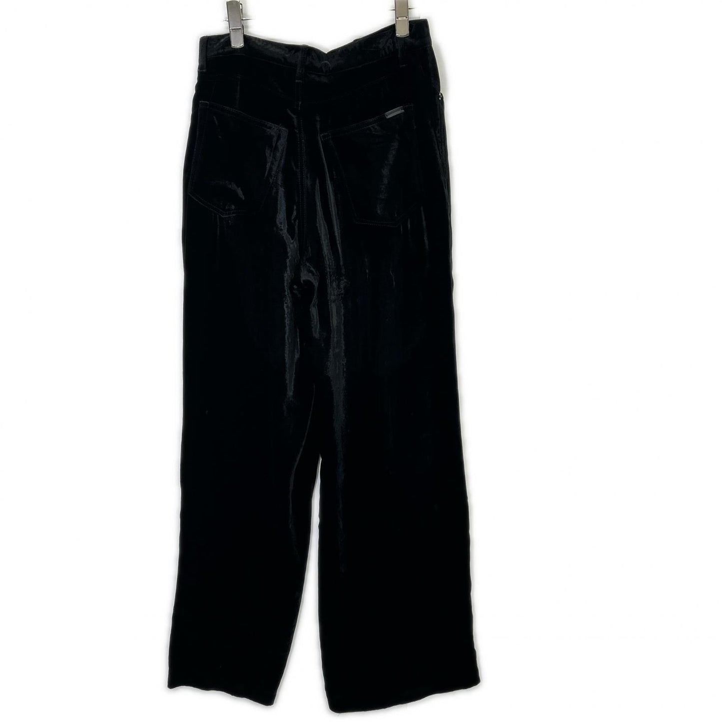 SAINT LAURENT PARIS サンローランパリ 23AW ベルベット ワイドパンツ ブラック704607 Y05PA ボトムス